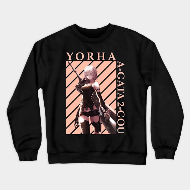 YoRHa 2-gou B-gata Nier Automata Crewneck Sweatshirt by HammiltenJohn